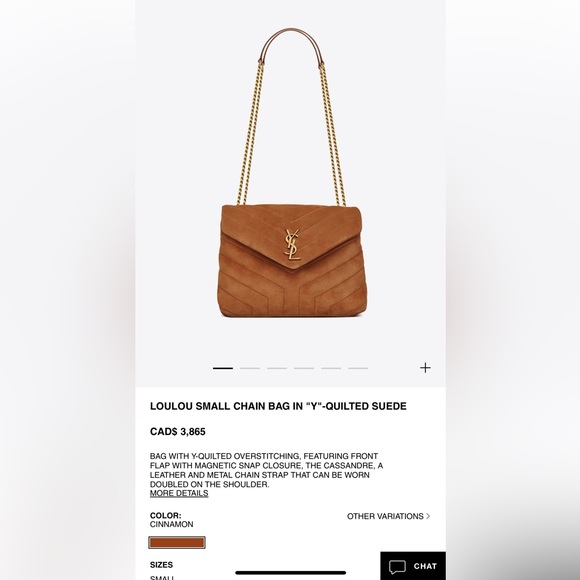 Small YSL Suede LouLou Bag - Picture 7 of 9